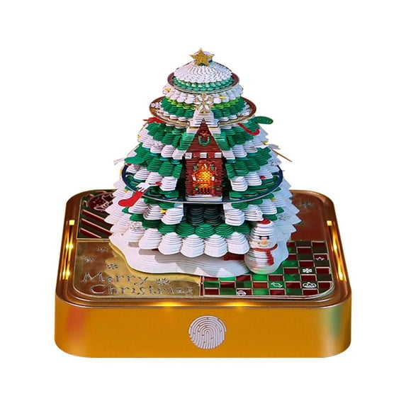 2026 Desk Calendar With LED Light, Christmas Tree Sculpture 3D Tear ...