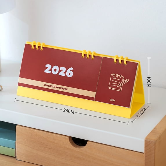 2026 Desk Calendar Mini, Elegant Desktop Calendar with Stand - Compact Flip Design, Monthly Layout, Holidays & Notes, Decorative Planner Gift for Office Home