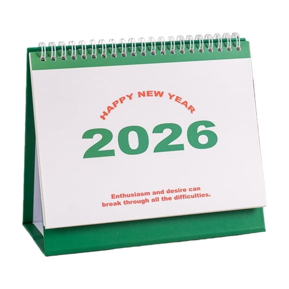 2026 Desk Monthly Calendar Twin-Coil Binding Academic Calendar for Scheduling