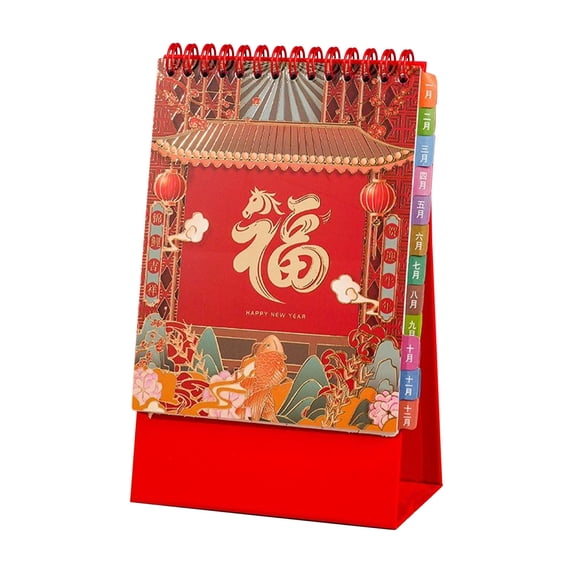 2026 Desk Calendar Office Desktop Planner with Year-Round Scheduling, Thickened Pages, Convenient Stand & Elegant Design for Workspace & Gifting