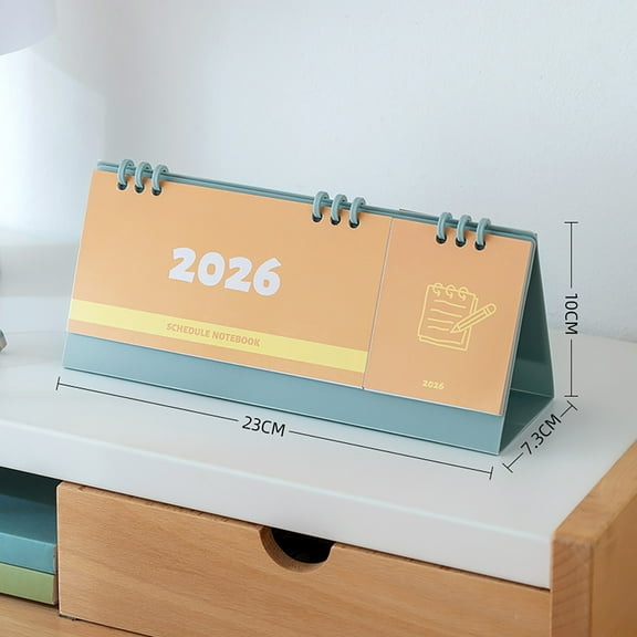 2026 Desk Calendar, Small Standing Flip Desk Calendar 12-Month Mini Desktop Calendar for Home, School, Office