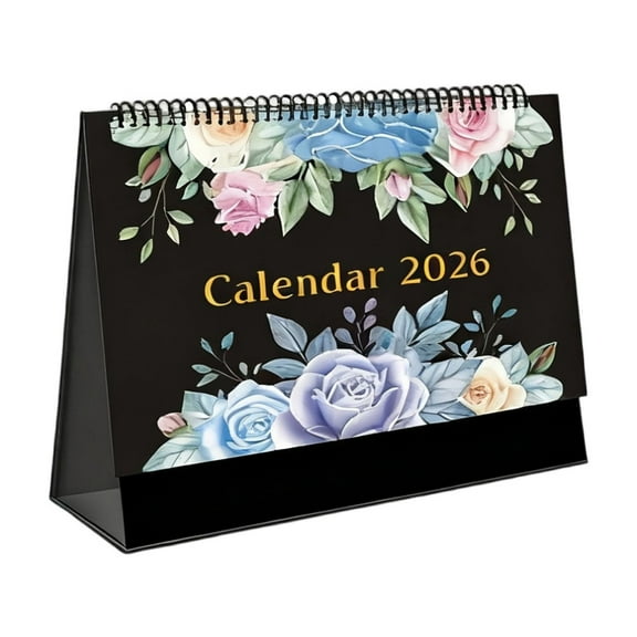 2026 Desk Calendar - Standing Flip Calendar 2026, 12 Months Desktop Calendar, 6.3X6.9In, with Memo Pages & Blank Blocks (A)