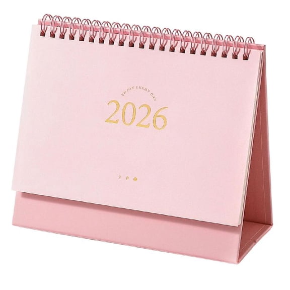 2026 Desk Calendar Twin-Coil Binding Tabletop Calendars 16 Month Runs from Sep 2025 to Dec 2026 For Daily Scheduling