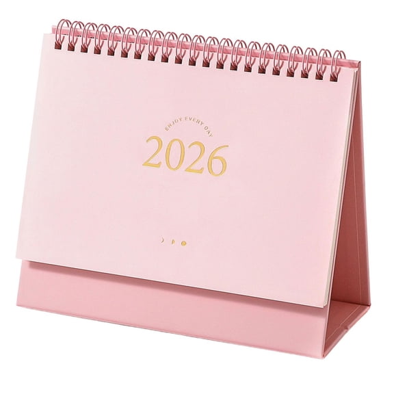 2026 Desk Calendar Twin-Coil Binding Tabletop Calendars 16 Month Runs from Sep 2025 to Dec 2026 For Daily Scheduling