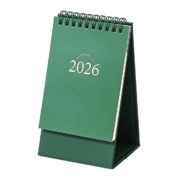 2026 Desk Calendar Twin-Coil Binding Tabletop Calendars 16 Month Runs from Sep 2025 to Dec 2026 For Daily Scheduling
