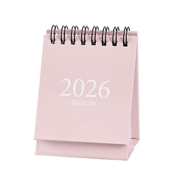 2026 Desk Calendar Twin-Coil Binding Tabletop Calendars 19 Month Runs from Jan 2026 to Jul 2027 For Daily Scheduling