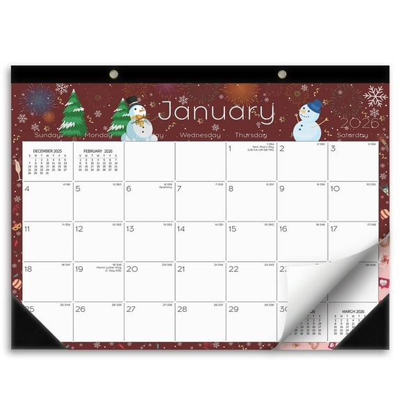 2026 Desk Calendar Wall Calendar 2 in 1, Monthly Desk Calendar 2026 from JAN.2026 to JUN.2027, 18-Month Planner, 12"17", Waterproof Cover, Stickers, Hanging Rope, Unique Home/office/School Planners