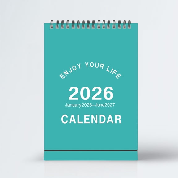 2026 Desk Calendar in English – Small Standing Table Calendar with Thick Cardstock, Monthly Planner with Notes Space for Office, Home, or Student Use