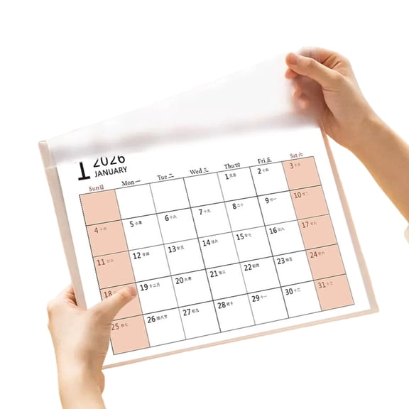2026 Desk Pad with Integrated Calendar Pad Antislip Base Ensuring Productive Home and Environments