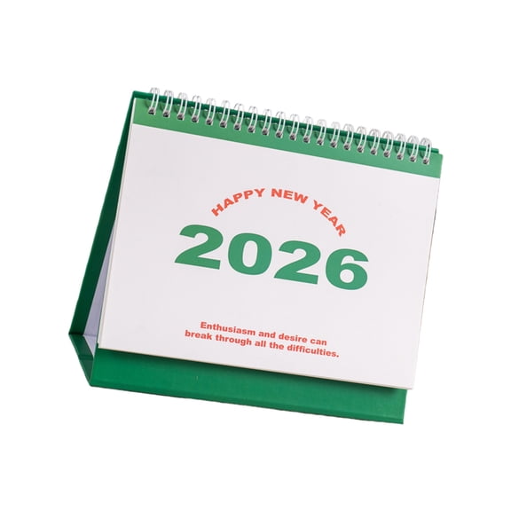 2026 Desktop Monthly Calendar 12 Month runs From January to December for Home
