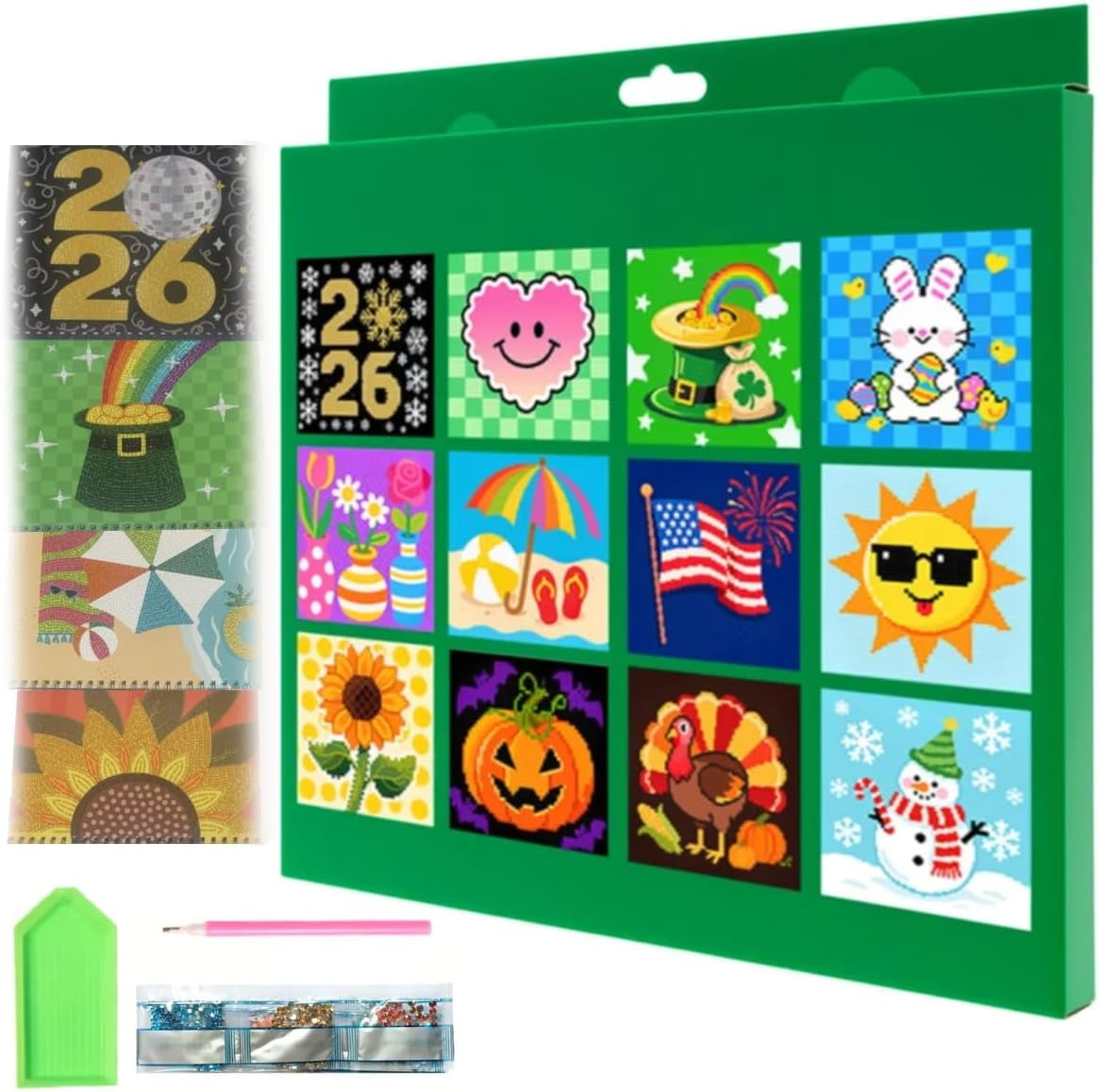 Calendrier 2026 Diamond Painting Calendrier De L'Avent 2026, Calendrier DIY Diamond Art, Calendrier Diamond Painting Martini