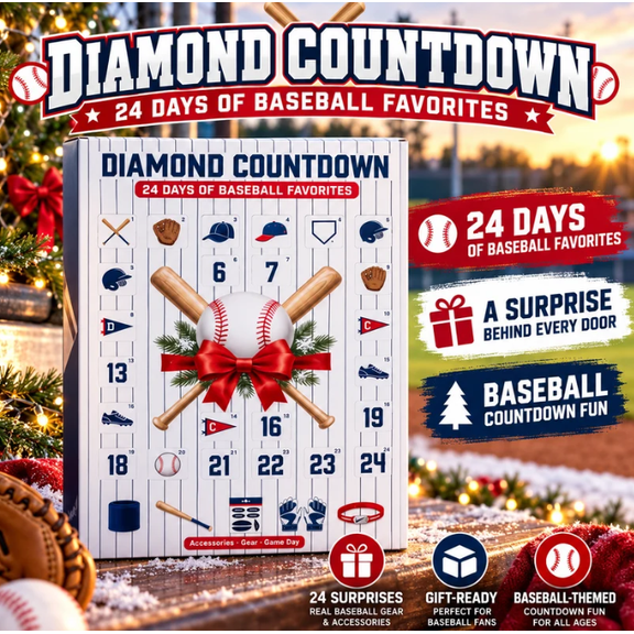 2026 Diamond Countdown Baseball Advent Calendar – 24 Days of Baseball Surprises