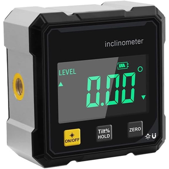 2026 Digital Angle Finder Protractor Tool- 4×90° High Accuracy Inclinometer with LED Display|4-Side Magnetic Angle Gauge|USB Rechargeable Level Tool for Carpentry|Constructio &DIY