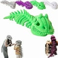 thumbnail image 1 of 2026 Dino Skeleton Plush, Spinosaurus Plush Dinosaur Skeleton Outfit, 3D Dress Up, Washable (Green), 1 of 8