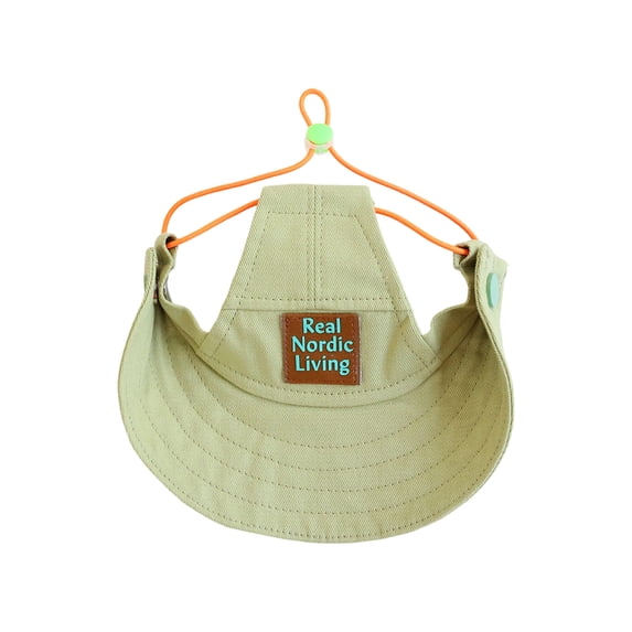 2026 Dog Baseball Cap with Ear Holes, New Outdoor Sun Protection Hood for Dogs - Canvas Hat With Ear Holes and Adjustable Neck Strap (Green S)