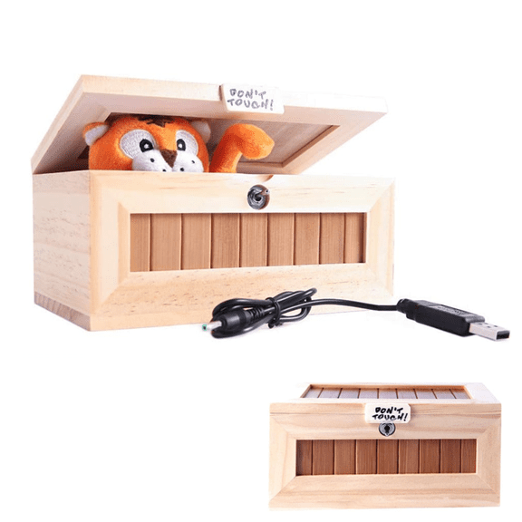2026 Don't Touch Useless Box with Attitude Leave Me Alone Surprises Machine-Gags & Practical Joke Decorative & Endless Fun- Cute Tiger Classics Samll