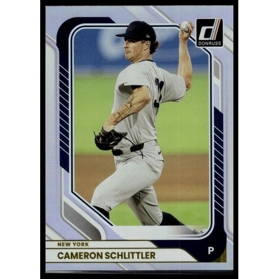 2026 Donruss Holo RC Baseball Card 97 Cameron Schlittler New York Yankees New York Yankees MLB BASEBALL Trading Card