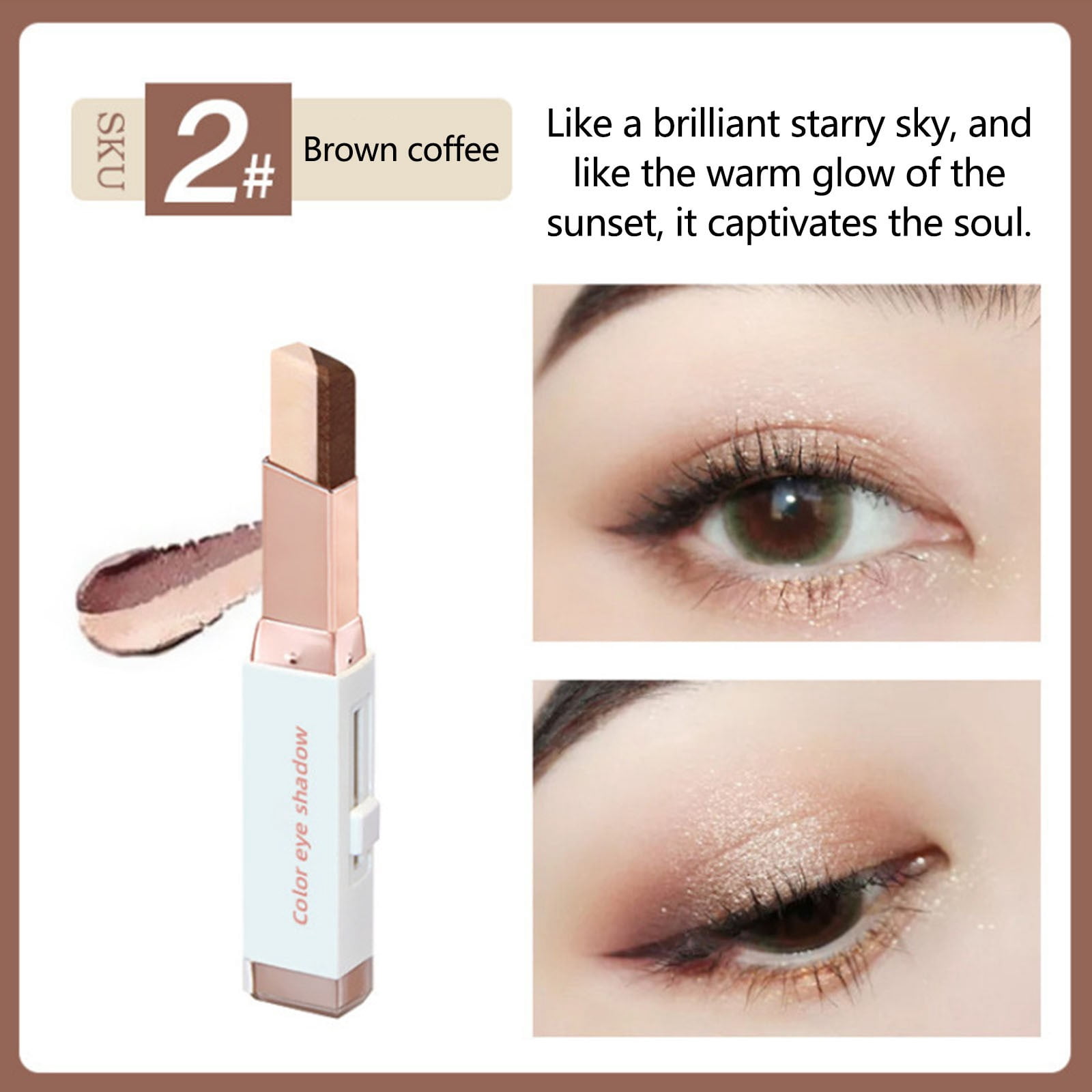 2026 Double Color Eyeshadow Stick Double Color Eyeshadow Stick 2 In 1 ...