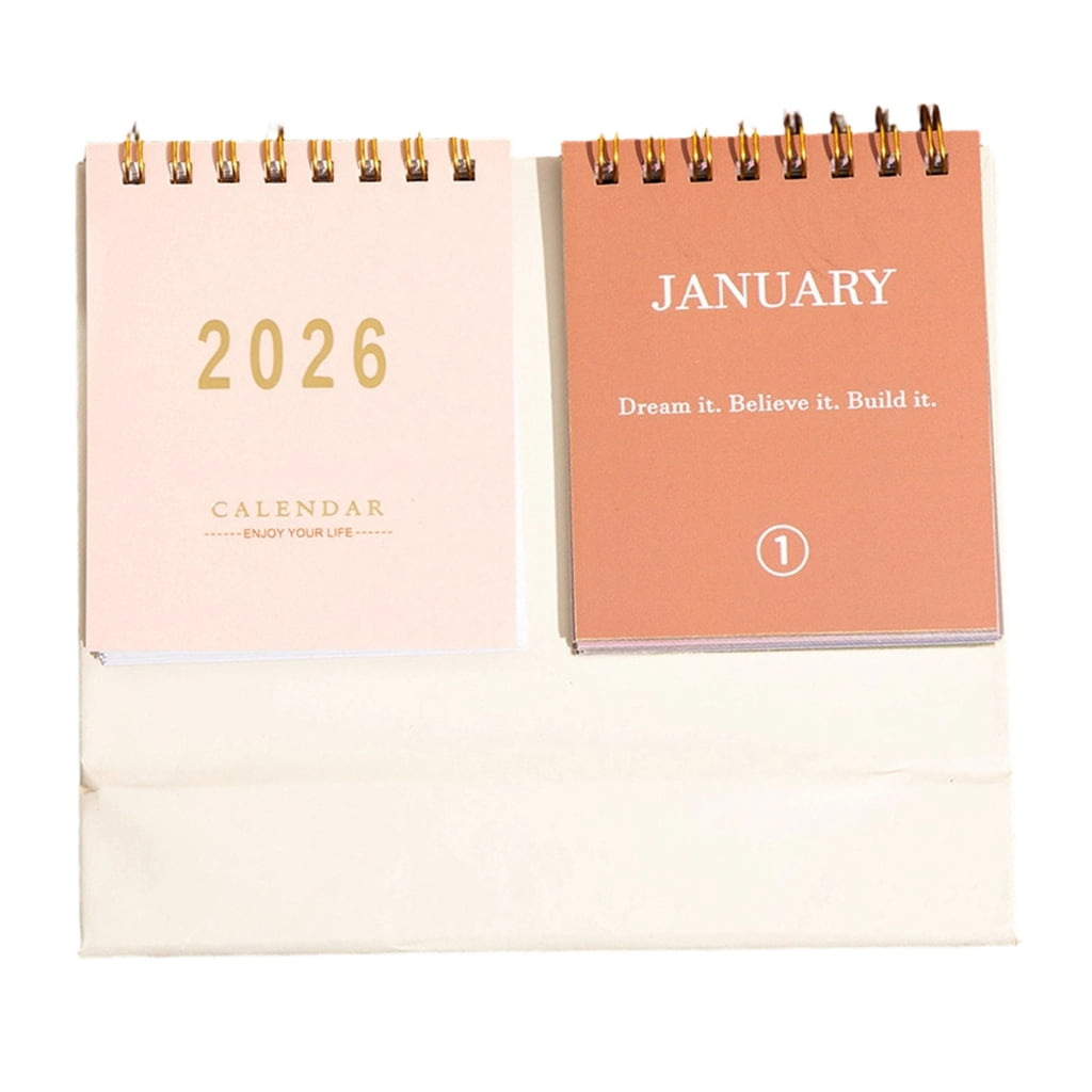 2026 Double Row Desk Calendar with Inspirational Quotes Elegant Design ...