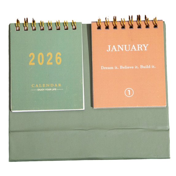 2026 Double Row Desk Calendar with Inspirational Quotes Elegant Design ...