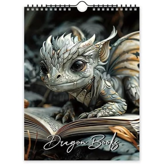 2026 Dragon Fantasy Calendar - Spiral Bound Monthly Planner with Mythical Creature Design, Ideal for Office, Home, School, and Gift Occasions - Perfect for Learning, Holidays, and Celebrations