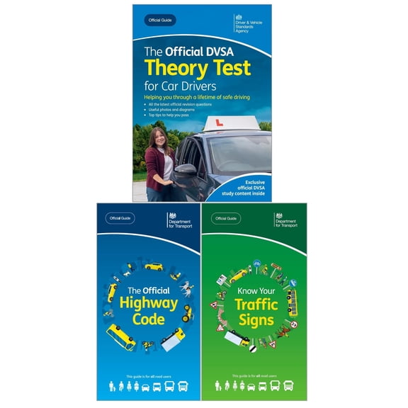 2026 Driving Theory Test Collection 3 Books Set Pack: The Official DVSA Highway Code Book 2026 UK, Know Your Traffic Signs 2026 UK + The official DVSA theory test for car drivers