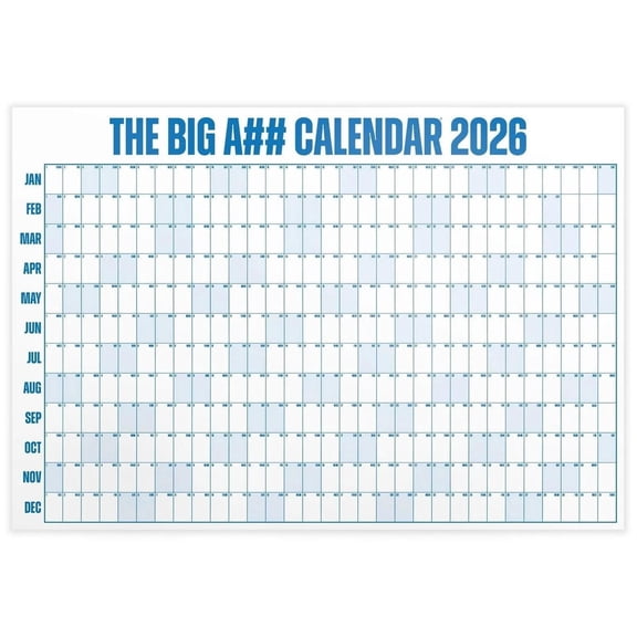 2026 Dry Erase Wall Calendar - 4Ft x 3Ft, Extra Large Yearly Wall Calendar 2026, 12-Month Note Section & 365 Daily Block, Perfect for Home, Office and School