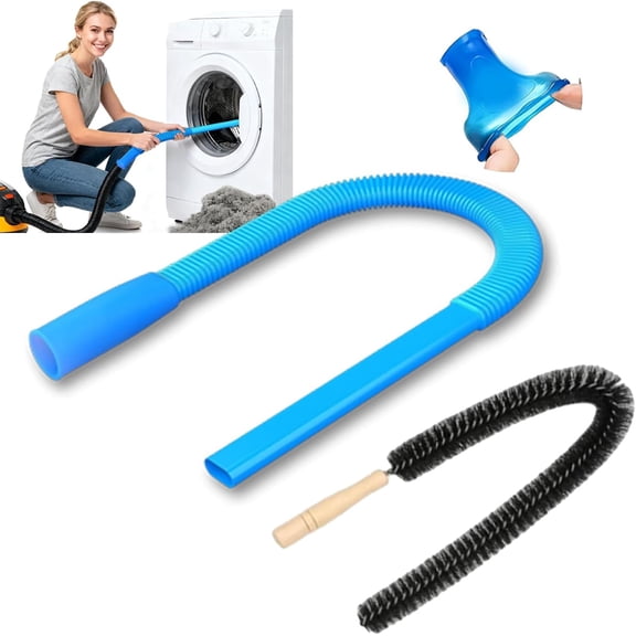 2026 Dryer Vent Cleaning Kit, Dryer Vent Cleaner Kit Vacuum Attachment with Stretch Universal Connector & Flexible Brush, Dryer Lint Vacuum Attachment, for all Vacuum Cleaners (1pcs)