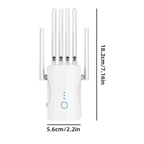 Gnolkee AC1200 WiFi Extender Signal Booster, Dual-Band Internet Booster for Home, Wireless Range Extender Repeater with Ethernet Port (White)