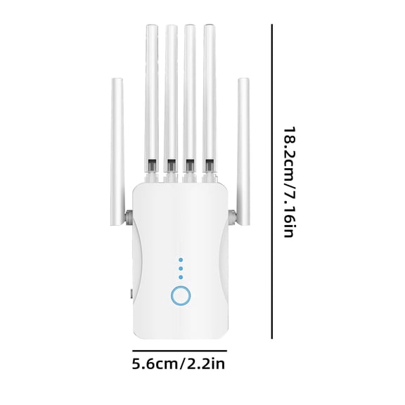 Gnolkee AC1200 WiFi Extender Signal Booster, Dual-Band Internet Booster for Home, Wireless Range Extender Repeater with Ethernet Port (White)