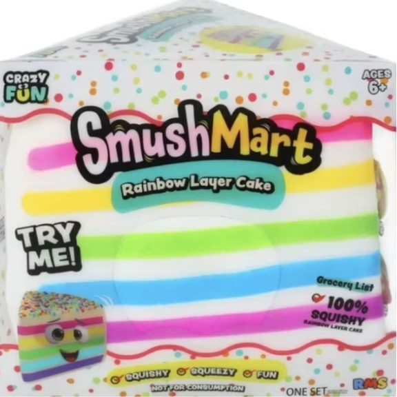 2026 Easter 5" Viral Rainbow Layer Cake – Super Solid Squishy Sensory Toys, Effective Stress Relief Squeeze Fidgets Suitable for Themed Events & Gifting