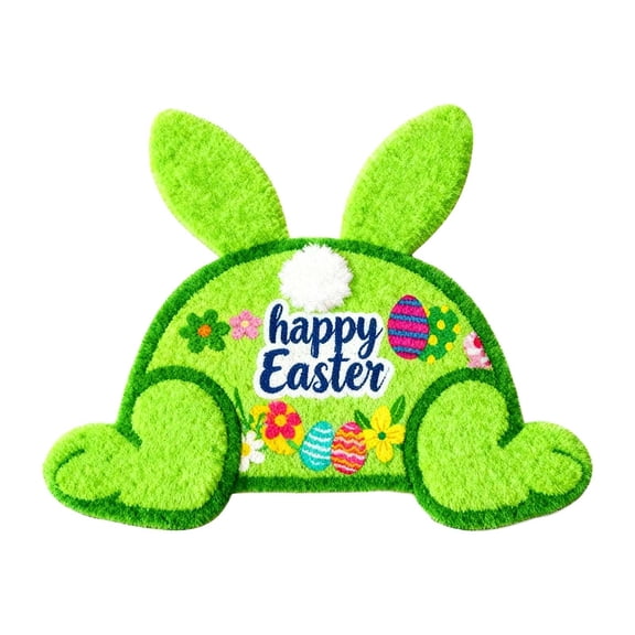 2026 Easter Bunny With A Shaped Welcome Mat Absorbent Non And Durable Easter Bunny Shaped Rug Made Of Velvet 90cm/35.4inch In Size. Soft Blanket Throws Fuzzy Pumpkin Blanket Rug for Bedroom Floor