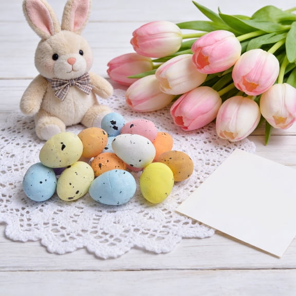 2026 Easter Decorations 20 Pcs Colorful Foam Eggs, Artificial Bird Eggs With Realistic Black Spots, Lightweight & Crack-Resistant For Craft Diy, Easter Spring Party, Basket