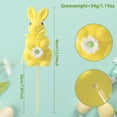 thumbnail image 1 of 2026 Easter Decorations Flocking Bunny Ornament - Soft Plush Material, 8X2X2 Inch Size For Tabletops Shelves Mantels - Toys Festive Decor, Ideal Children's Gift Home Decoration(Yellow), 1 of 6