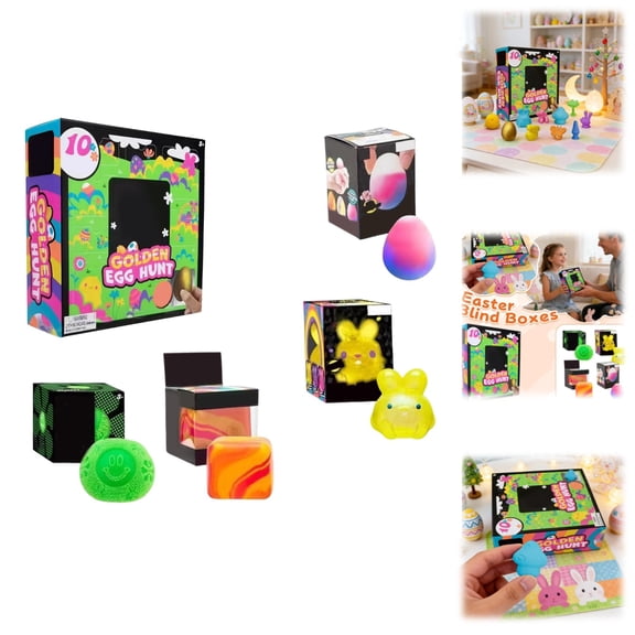 2026 Easter Golden Egg Hunt Mystery 10-Pack (10 Surprises! 1 to 4 complimentary items included
