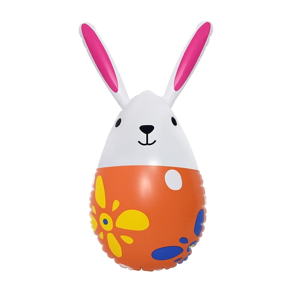 2026 Easter Inflatable Bunny Egg Decoration 15.7in, Easter Egg Yard Decor Colorful Easter Outdoor Ornament & Toy, Lawn Garden Party Decoration, Spring Holiday Inflatables for Kids