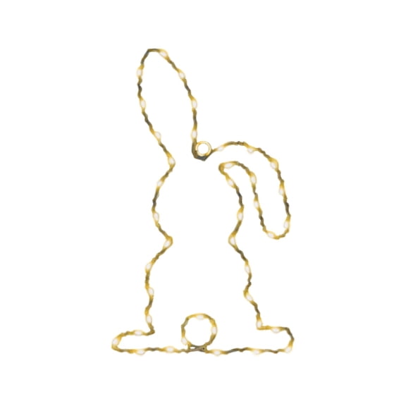 2026 LED Rabbit Window Light Battery Powered Hanging Bunny Silhouette with Suction Cup for Indoor Holiday Displays and Festive Spring Window Decor-1PC