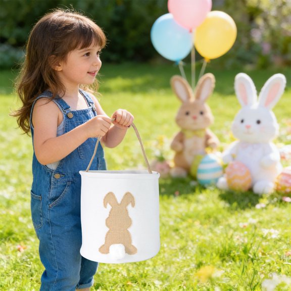 2026 Easter Premium Canvas Handbag - Lightweight & Durable Multi-Purpose Tote with Reinforced Straps! Soft Fabric , Spacious Interior for Clothes/Snacks/Decor, Machine Washable & Fade-Resistant