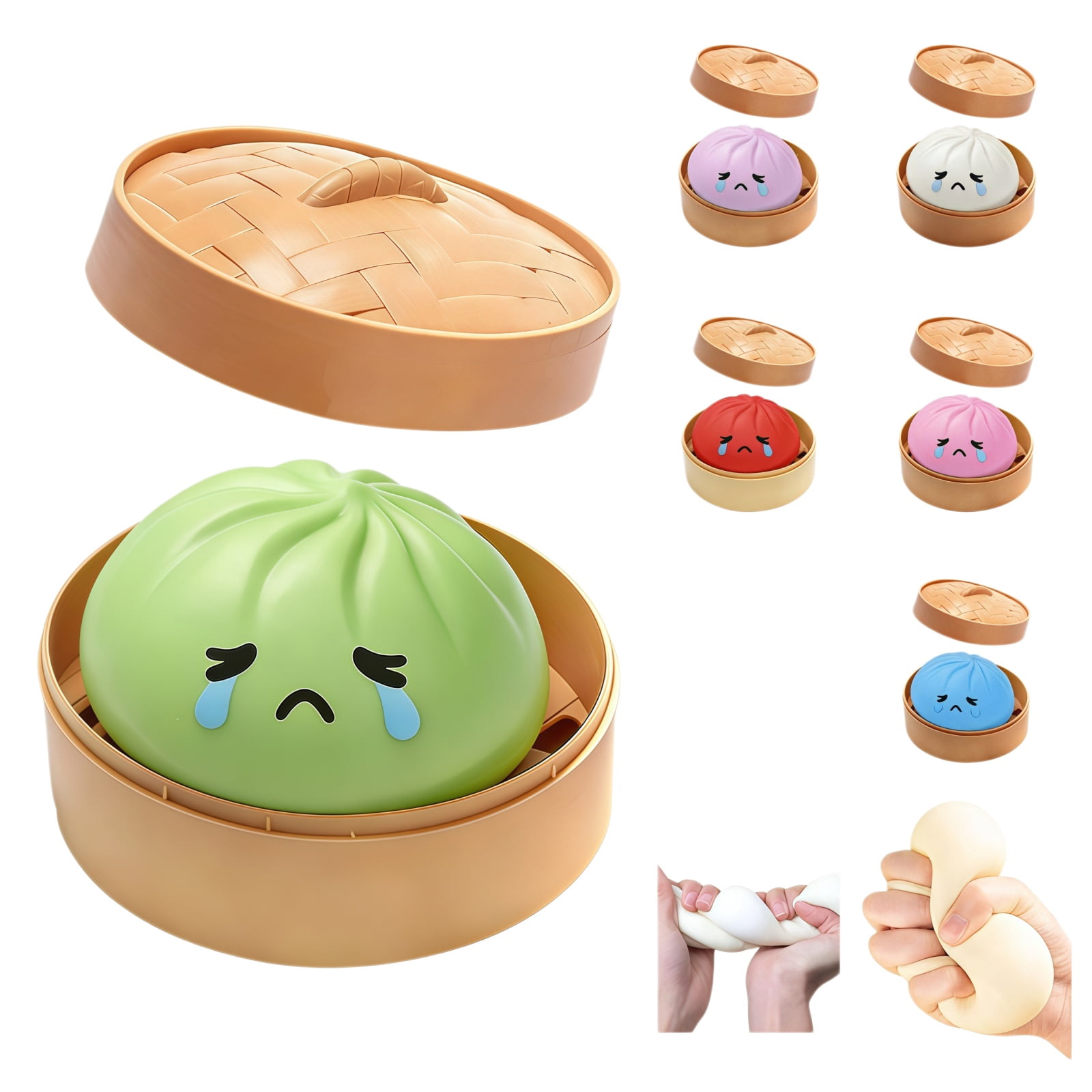 2026 Edition Crying Dumpling Squishy with Food Steamer, High-Quality ...