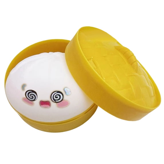 2026 Edition Dizzy Expression Bao Bun Squeeze, Realistic Dim Sum Steamer Set - Multi-Texture Stress Relief Fidget, Hand-Pinching Sensory Toys, Soft Squeeze Decompression Dough for Adults