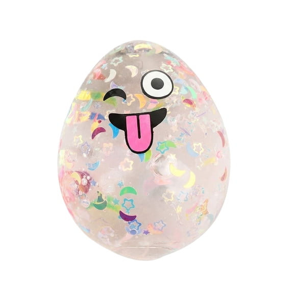 2026 Edition Easter Egg Squeeze, High-Quality Transparent Glitter Fidget - Sparkling Holiday Relief, Hand-Pinching Sensory Toys, Soft Squeeze Decompression Dough for Adults