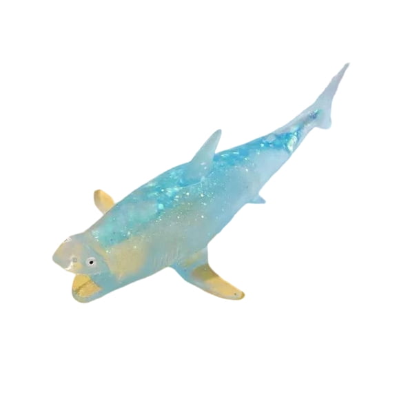 2026 Edition Glitter Shark Squishy, Ocean Animal Fidget Squishy Hand-Pinching Sensory Toys, Soft Squeeze Decompression Dough for Adults