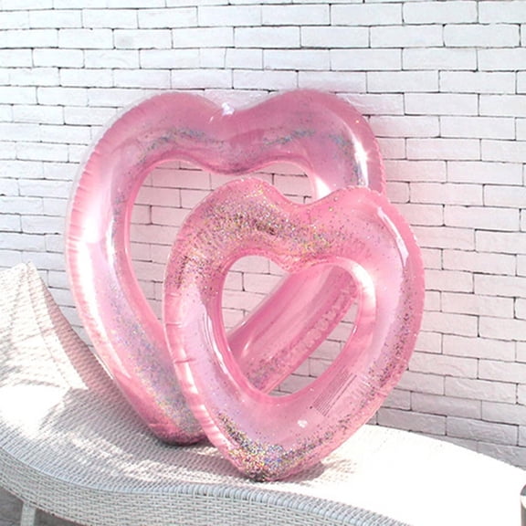 2026 Edition Inflatable Heart Pool Floats, Bachelorette Heart Shaped Loungers Tube, Wedding Bride Float, Summer Swimming Ring, Water Beach Party for AdultsPearl White