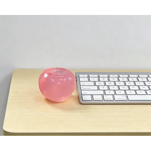 2026 Edition Pink Apple Slow Rise Fidget Tool - Soft Flexible TPR Squeeze Ball for Adult Stress Relief