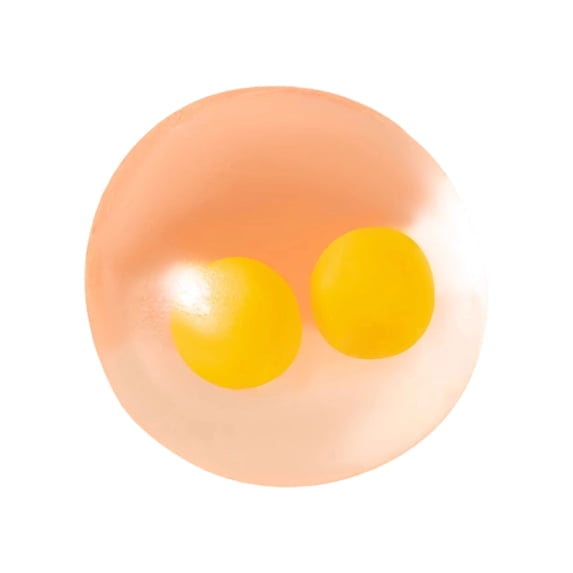 2026 Edition Realistic Double Yolk Egg Squeeze, Fun Simulation Food Stress Relief - Portable Hand Fidget for Commuters, Hand-Pinching Sensory Toys, Soft Squeeze Decompression Dough for Adults