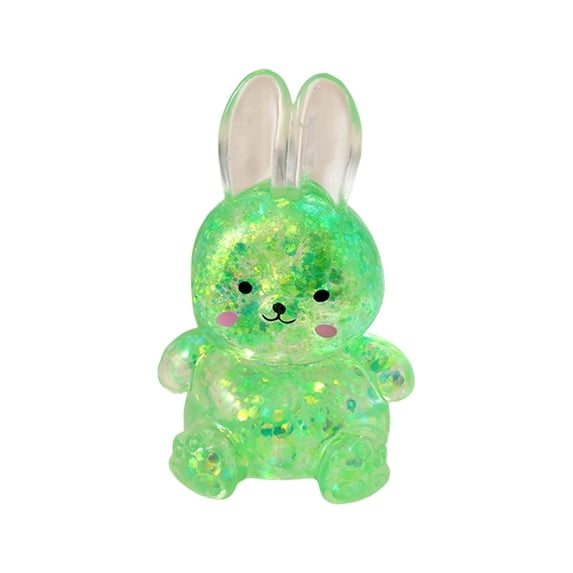 2026 Edition Shimmering Big Eared Rabbit Squishy, High-Quality Maltose Stress Relief - Crystal Bunny Fidget, Hand-Pinching Sensory Toys, Soft Squeeze Decompression Dough for Adults
