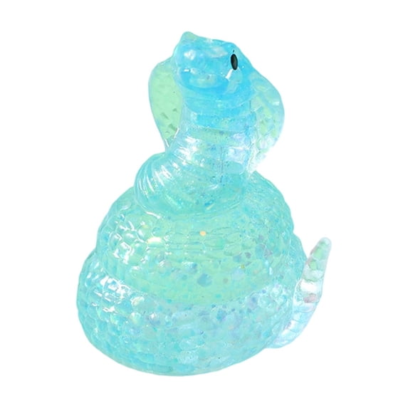 2026 Edition Translucent Glitter Cobra Squishy, Sparkling Snake Fidget Squishy, Hand-Pinching Sensory Toys, Soft Squeeze Decompression Dough for Adults