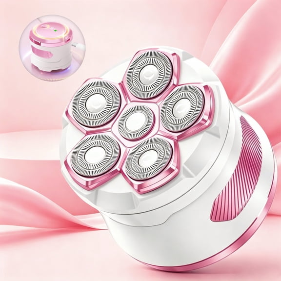 2026 Electric Razors For Women Legs - Flawless Electric Shaver For Women With Magnetic Floating Head, Hair Remover For Sensitive Skin, Easy To Use With Anti-Slip Strips, Pink