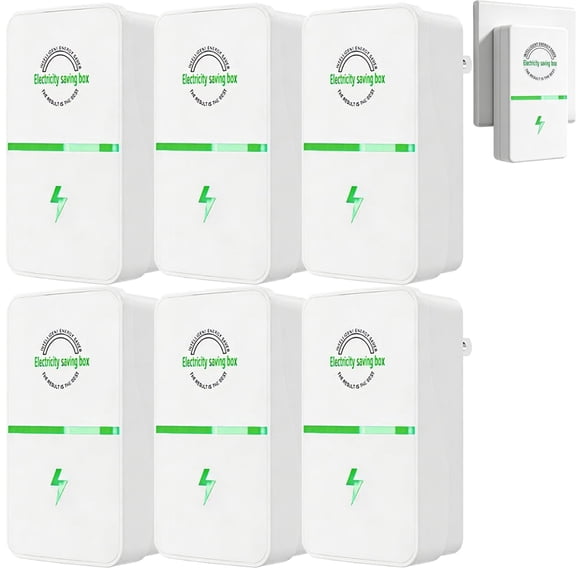 2026 Electricity Saving Box, Energy Saver Plug to Reduce Electricity Bill, Power Factor for Household/Offices (6pcs)