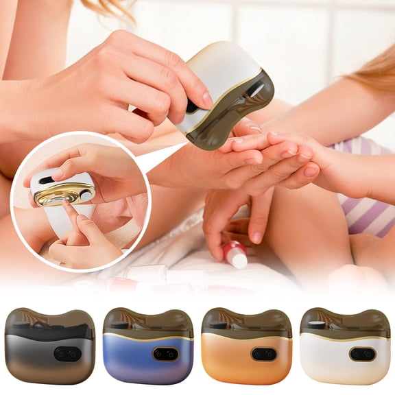2026 Electrics Nail Clipper& File Trimmer,Upgrade 3-in-1 Electric Nail Trimmer Clippers for Fingers and Toes,USB Rechargeable with LED Light,2 Adjustable Speeds Silent Nail Clipper For Family